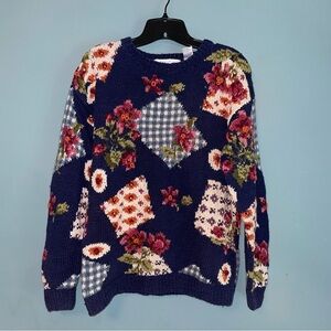 Signatures by Northern Isles Knitted By Hand Cottagecore Sweater Size Large